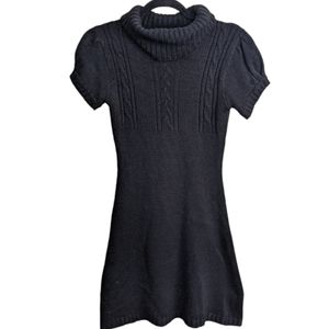 Red Paint Collection Y2K Black Turtleneck Knit Sweater Dress Size M 🖤